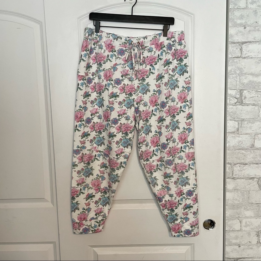 Loveshackfancy Floral Etty Pants Joggers Granny Sea Orchid large l - Picture 5 of 9